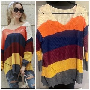Vestidos Knit Loose Fit Sweater Small